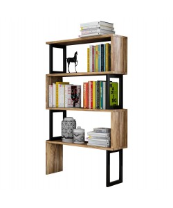 ΒΙΒΛΙΟΘΗΚΗ INGRID ΚΑΡΥΔΙ ΜΕ ΜΑΥΡΟ ΣΚΕΛΕΤΟ HM8867.01 80x22x128 εκ.