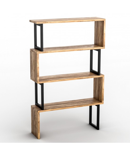 ΒΙΒΛΙΟΘΗΚΗ INGRID ΚΑΡΥΔΙ ΜΕ ΜΑΥΡΟ ΣΚΕΛΕΤΟ HM8867.01 80x22x128 εκ.