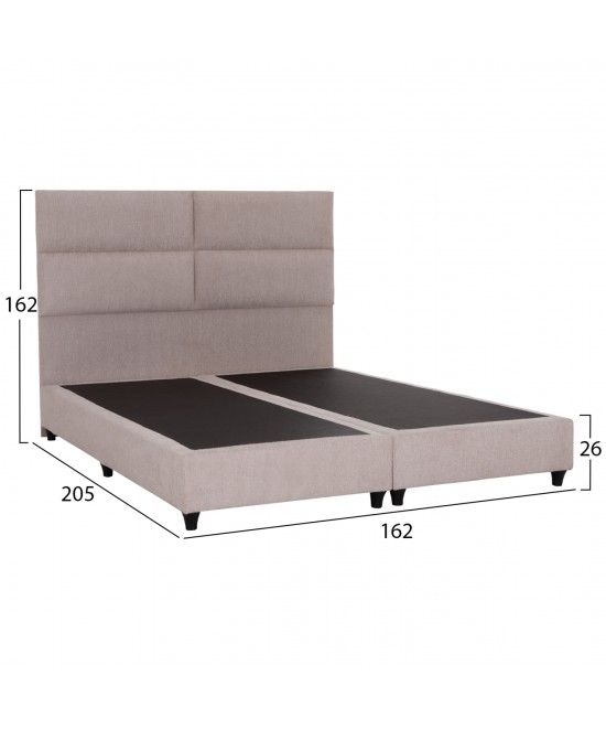 ΚΡΕΒΑΤΙ MILO HM616.32 ΜΠΕΖ ΥΦΑΣΜΑ ΓΙΑ ΣΤΡΩΜΑ 160x200εκ ΚΡΕΒΑΤΙ MILO HM616.32 ΜΠΕΖ ΥΦΑΣΜΑ ΓΙΑ ΣΤΡΩΜΑ 160x200εκ