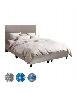 ΚΡΕΒΑΤΙ MILO HM616.32 ΜΠΕΖ ΥΦΑΣΜΑ ΓΙΑ ΣΤΡΩΜΑ 160x200εκ