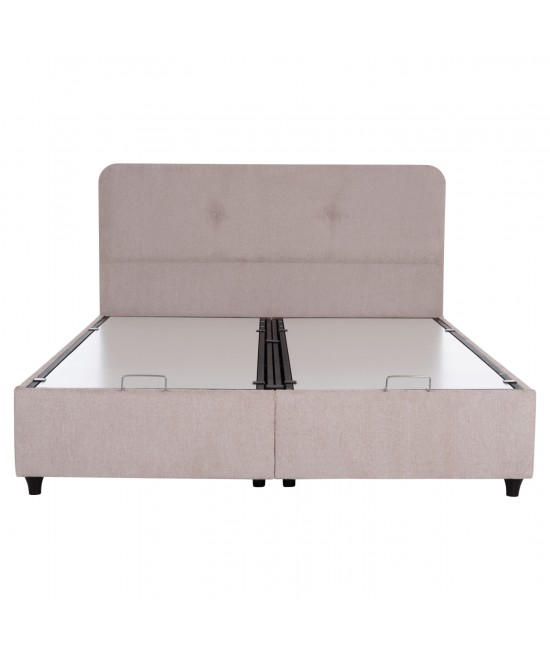 ΚΡΕΒΑΤΙ ΜΕ ΑΠΟΘ.ΧΩΡΟ DOLORES HM631.32 ΜΠΕΖ ΥΦΑΣΜΑ- ΓΙΑ ΣΤΡΩΜΑ 160x200εκ