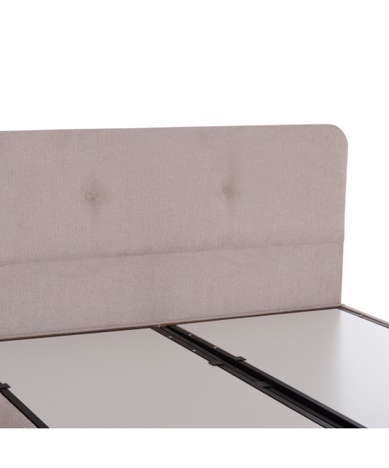 ΚΡΕΒΑΤΙ ΜΕ ΑΠΟΘ.ΧΩΡΟ DOLORES HM631.32 ΜΠΕΖ ΥΦΑΣΜΑ- ΓΙΑ ΣΤΡΩΜΑ 160x200εκ