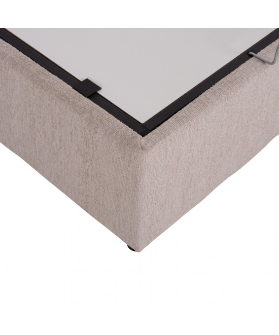 ΚΡΕΒΑΤΙ ΜΕ ΑΠΟΘ.ΧΩΡΟ DOLORES HM631.32 ΜΠΕΖ ΥΦΑΣΜΑ- ΓΙΑ ΣΤΡΩΜΑ 160x200εκ