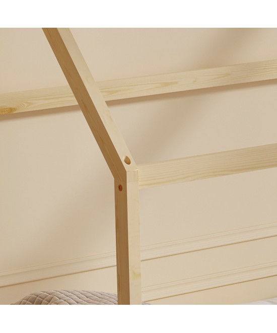 ΚΡΕΒΑΤΙ ΠΑΙΔΙΚΟ ΜΕ ΣΤΡΩΜΑ PEPE HM21302 ΞΥΛΟ ΠΕΥΚΟΥ ΣΕ ΦΥΣΙΚΟ--ΣΤΡΩΜΑ 90x190εκ