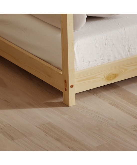 ΚΡΕΒΑΤΙ ΠΑΙΔΙΚΟ ΜΕ ΣΤΡΩΜΑ PEPE HM21302 ΞΥΛΟ ΠΕΥΚΟΥ ΣΕ ΦΥΣΙΚΟ--ΣΤΡΩΜΑ 90x190εκ