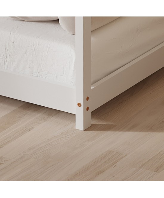 ΚΡΕΒΑΤΙ ΠΑΙΔΙΚΟ ΜΕ ΣΤΡΩΜΑ PEPE HM21302.01 ΞΥΛΟ ΠΕΥΚΟΥ ΣΕ ΛΕΥΚΟ--ΣΤΡΩΜΑ 90x190εκ