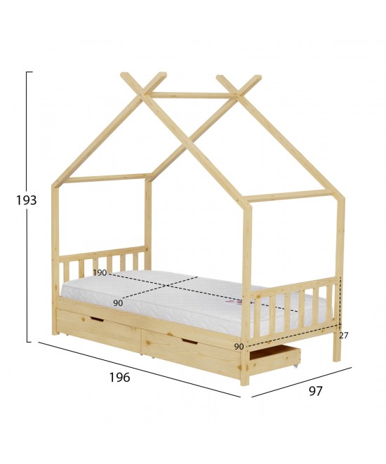 ΚΡΕΒΑΤΙ ΠΑΙΔΙΚΟ ΜΕ ΣΤΡΩΜΑ KLARICE HM21305 ΞΥΛΟ ΠΕΥΚΟΥ ΣΕ ΦΥΣΙΚΟ--ΣΤΡΩΜΑ 90x190εκ ΚΡΕΒΑΤΙ ΠΑΙΔΙΚΟ ΜΕ ΣΤΡΩΜΑ KLARICE HM21305 ΞΥΛΟ ΠΕΥΚΟΥ ΣΕ ΦΥΣΙΚΟ--ΣΤΡΩΜΑ 90x190εκ