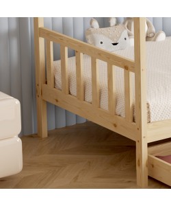 ΚΡΕΒΑΤΙ ΠΑΙΔΙΚΟ ΜΕ ΣΤΡΩΜΑ KLARICE HM21305 ΞΥΛΟ ΠΕΥΚΟΥ ΣΕ ΦΥΣΙΚΟ--ΣΤΡΩΜΑ 90x190εκ