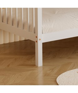 ΚΟΥΚΕΤΑ ΠΑΙΔΙΚΗ ΜΕ 2 ΣΤΡΩΜΑΤΑ LANTAI HM21307.01 ΞΥΛΟ ΠΕΥΚΟΥ ΛΕΥΚΟ--ΣΤΡΩΜΑΤΑ 90x190εκ