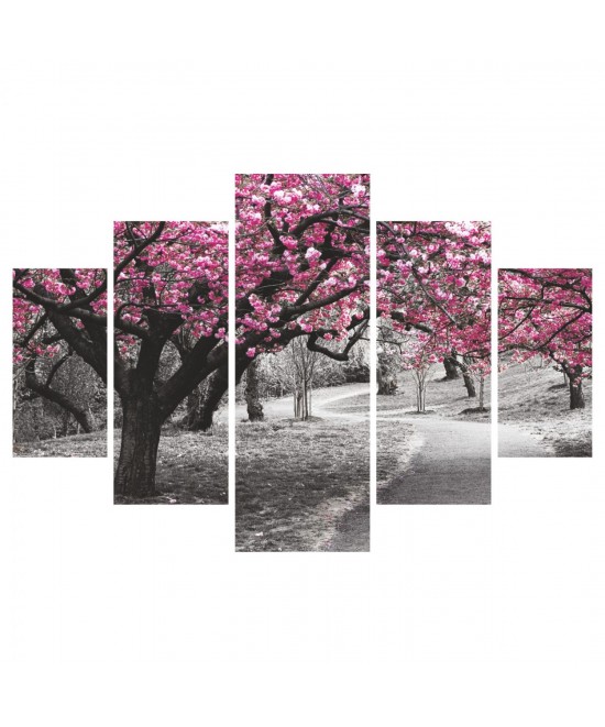 ΠΙΝΑΚΑΣ ΠΕΝΤΑΠΤΥΧΟ MDF BLOOMING TREE 82Χ56x3  HM7207.04