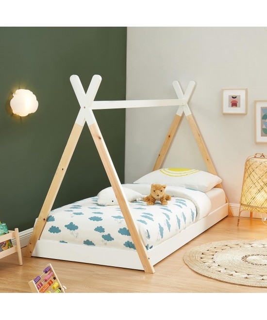 ΚΡΕΒΑΤΙ ΠΑΙΔΙΚΟ ΜΕ ΣΤΡΩΜΑ MUNK HM21308 ΞΥΛΟ ΠΕΥΚΟΥ ΦΥΣΙΚΟ-ΛΕΥΚΟ--ΣΤΡΩΜΑ 90x190εκ