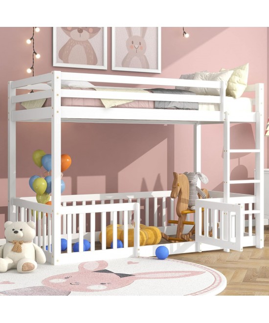 ΚΟΥΚΕΤΑ ΠΑΙΔΙΚΗ ΜΕ ΠΑΡΚΑΚΙ PLAYKID HM21312.01 ΞΥΛΟ ΠΕΥΚΟΥ ΛΕΥΚΟ--ME ΣΤΡΩΜΑ 90x190εκ
