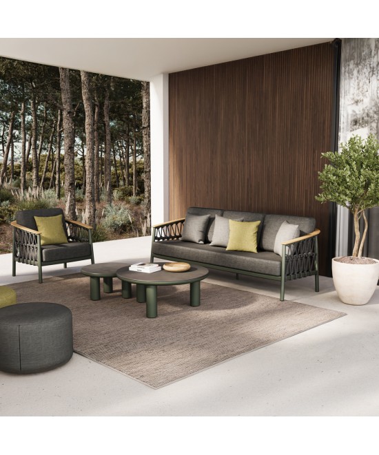 ΣΕΤ ΣΑΛΟΝΙ 5ΤΜΧ STREAM HM6426.07 ΠΡΑΣΙΝΟ ΑΛΟΥΜΙΝΙΟ-ΑΝΘΡΑΚΙ ΣΧΟΙΝΙ-OLEFIN