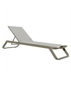 ΞΑΠΛΩΣΤΡΑ ΑΛΟΥΜΙΝΙΟΥ MARIMAR HM6562.03 ΣΚΕΛΕΤΟΣ TAUPE & TEXTILENE ΜΠΕΖ 220x67.5x31.5Υεκ