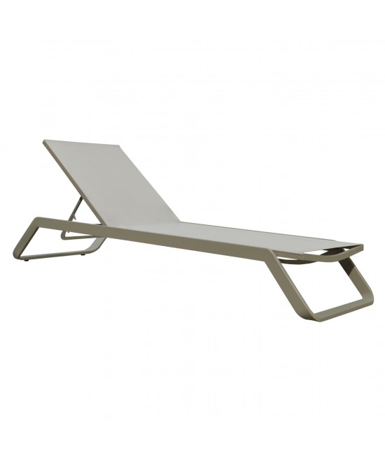 ΞΑΠΛΩΣΤΡΑ ΑΛΟΥΜΙΝΙΟΥ MARIMAR HM6562.03 ΣΚΕΛΕΤΟΣ TAUPE & TEXTILENE ΜΠΕΖ 220x67.5x31.5Υεκ