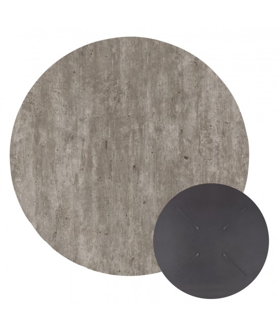 ΕΠΙΦΑΝΕΙΑ ΤΡΑΠΕΖΙΟΥ HPL ΣΤΡΟΓΓΥΛΗ HM5841.37 CONCRETE Φ60εκ.