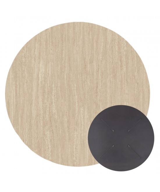 ΕΠΙΦΑΝΕΙΑ ΤΡΑΠΕΖΙΟΥ HPL ΣΤΡΟΓΓΥΛΗ HM5841.35 TRAVERTINE Φ60εκ.