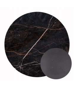 ΕΠΙΦΑΝΕΙΑ ΤΡΑΠΕΖΙΟΥ HPL ΣΤΡΟΓΓΥΛΗ HM5841.34 BLACK MARBLE Φ60εκ.