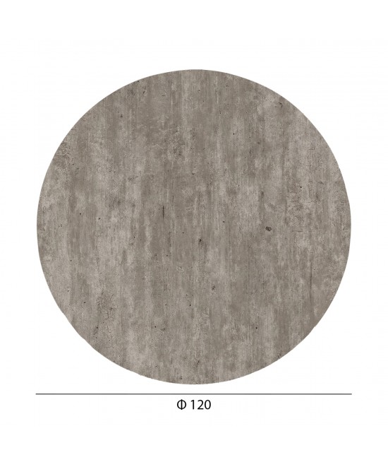 ΕΠΙΦΑΝΕΙΑ ΤΡΑΠΕΖΙΟΥ HPL ΣΤΡΟΓΓΥΛΗ HM6351.37 CONCRETE Φ120εκ.