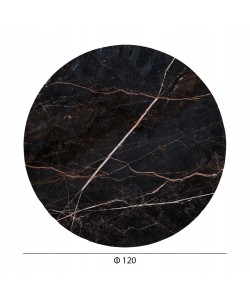 ΕΠΙΦΑΝΕΙΑ ΤΡΑΠΕΖΙΟΥ HPL ΣΤΡΟΓΓΥΛΗ HM6351.34 BLACK MARBLE Φ120εκ.