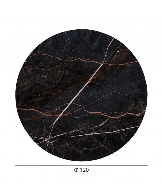 ΕΠΙΦΑΝΕΙΑ ΤΡΑΠΕΖΙΟΥ HPL ΣΤΡΟΓΓΥΛΗ HM6351.34 BLACK MARBLE Φ120εκ.
