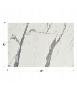 ΕΠΙΦΑΝΕΙΑ ΤΡΑΠΕΖΙΟΥ HPL ΟΡΘΟΓΩΝΙΑ HM5840.31 WHITE MARBLE 120x80εκ.