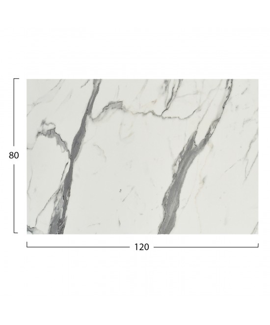 ΕΠΙΦΑΝΕΙΑ ΤΡΑΠΕΖΙΟΥ HPL ΟΡΘΟΓΩΝΙΑ HM5840.31 WHITE MARBLE 120x80εκ.
