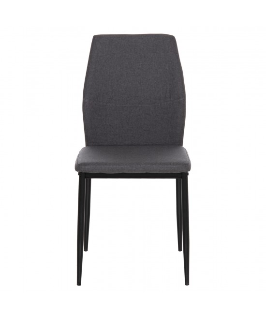 ΚΑΡΕΚΛΑ ΤΡΑΠΕΖΑΡΙΑΣ DIAZ HM18346.01 ΓΚΡΙ ΥΦΑΣΜΑ-ΜΕΤΑΛΛΙΚΑ ΠΟΔΙΑ ΜΑΥΡΑ 43x52x87Υεκ.