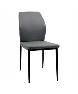 ΚΑΡΕΚΛΑ ΤΡΑΠΕΖΑΡΙΑΣ DIAZ HM18346.01 ΓΚΡΙ ΥΦΑΣΜΑ-ΜΕΤΑΛΛΙΚΑ ΠΟΔΙΑ ΜΑΥΡΑ 43x52x87Υεκ.