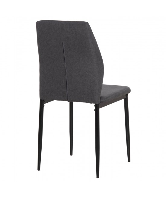 ΚΑΡΕΚΛΑ ΤΡΑΠΕΖΑΡΙΑΣ DIAZ HM18346.01 ΓΚΡΙ ΥΦΑΣΜΑ-ΜΕΤΑΛΛΙΚΑ ΠΟΔΙΑ ΜΑΥΡΑ 43x52x87Υεκ.