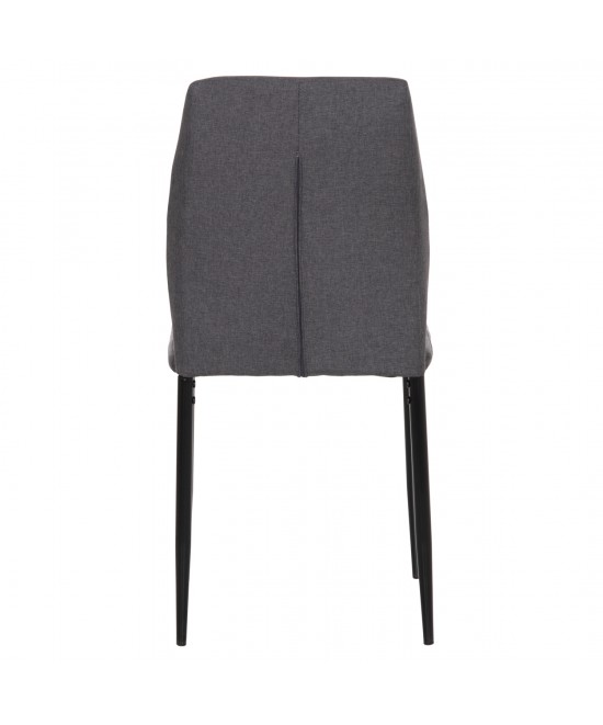 ΚΑΡΕΚΛΑ ΤΡΑΠΕΖΑΡΙΑΣ DIAZ HM18346.01 ΓΚΡΙ ΥΦΑΣΜΑ-ΜΕΤΑΛΛΙΚΑ ΠΟΔΙΑ ΜΑΥΡΑ 43x52x87Υεκ.