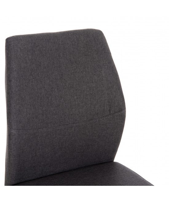 ΚΑΡΕΚΛΑ ΤΡΑΠΕΖΑΡΙΑΣ DIAZ HM18346.01 ΓΚΡΙ ΥΦΑΣΜΑ-ΜΕΤΑΛΛΙΚΑ ΠΟΔΙΑ ΜΑΥΡΑ 43x52x87Υεκ.