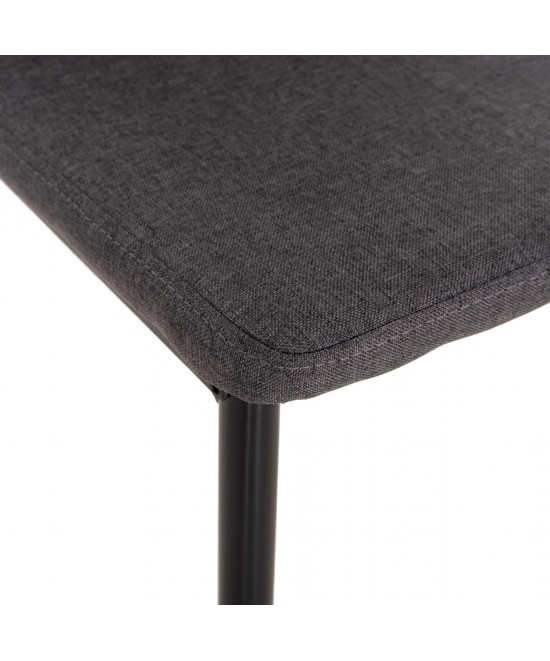 ΚΑΡΕΚΛΑ ΤΡΑΠΕΖΑΡΙΑΣ DIAZ HM18346.01 ΓΚΡΙ ΥΦΑΣΜΑ-ΜΕΤΑΛΛΙΚΑ ΠΟΔΙΑ ΜΑΥΡΑ 43x52x87Υεκ.