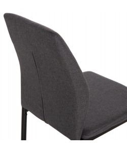 ΚΑΡΕΚΛΑ ΤΡΑΠΕΖΑΡΙΑΣ DIAZ HM18346.01 ΓΚΡΙ ΥΦΑΣΜΑ-ΜΕΤΑΛΛΙΚΑ ΠΟΔΙΑ ΜΑΥΡΑ 43x52x87Υεκ.