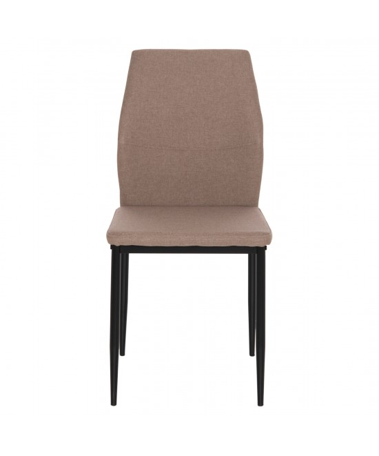 ΚΑΡΕΚΛΑ ΤΡΑΠΕΖΑΡΙΑΣ DIAZ HM18346.04 ΜΠΕΖ ΥΦΑΣΜΑ-ΜΕΤΑΛΛΙΚΑ ΠΟΔΙΑ ΜΑΥΡΑ 43x52x87Υεκ.