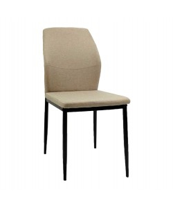 ΚΑΡΕΚΛΑ ΤΡΑΠΕΖΑΡΙΑΣ DIAZ HM18346.04 ΜΠΕΖ ΥΦΑΣΜΑ-ΜΕΤΑΛΛΙΚΑ ΠΟΔΙΑ ΜΑΥΡΑ 43x52x87Υεκ.