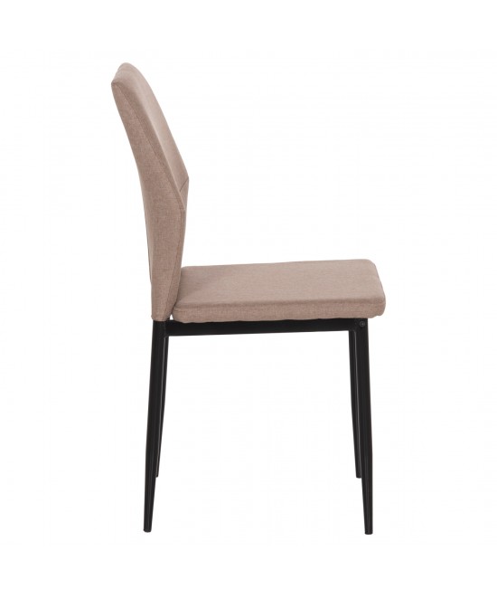 ΚΑΡΕΚΛΑ ΤΡΑΠΕΖΑΡΙΑΣ DIAZ HM18346.04 ΜΠΕΖ ΥΦΑΣΜΑ-ΜΕΤΑΛΛΙΚΑ ΠΟΔΙΑ ΜΑΥΡΑ 43x52x87Υεκ.