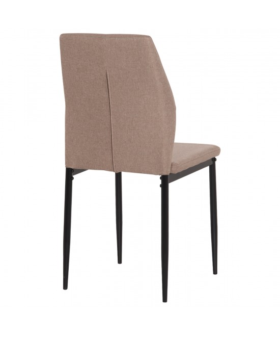 ΚΑΡΕΚΛΑ ΤΡΑΠΕΖΑΡΙΑΣ DIAZ HM18346.04 ΜΠΕΖ ΥΦΑΣΜΑ-ΜΕΤΑΛΛΙΚΑ ΠΟΔΙΑ ΜΑΥΡΑ 43x52x87Υεκ.