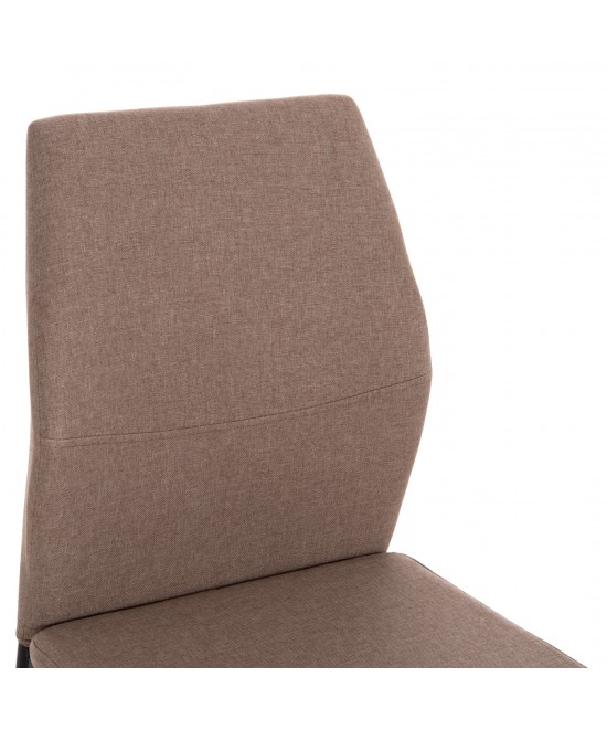 ΚΑΡΕΚΛΑ ΤΡΑΠΕΖΑΡΙΑΣ DIAZ HM18346.04 ΜΠΕΖ ΥΦΑΣΜΑ-ΜΕΤΑΛΛΙΚΑ ΠΟΔΙΑ ΜΑΥΡΑ 43x52x87Υεκ.