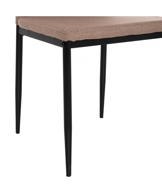 ΚΑΡΕΚΛΑ ΤΡΑΠΕΖΑΡΙΑΣ DIAZ HM18346.04 ΜΠΕΖ ΥΦΑΣΜΑ-ΜΕΤΑΛΛΙΚΑ ΠΟΔΙΑ ΜΑΥΡΑ 43x52x87Υεκ.