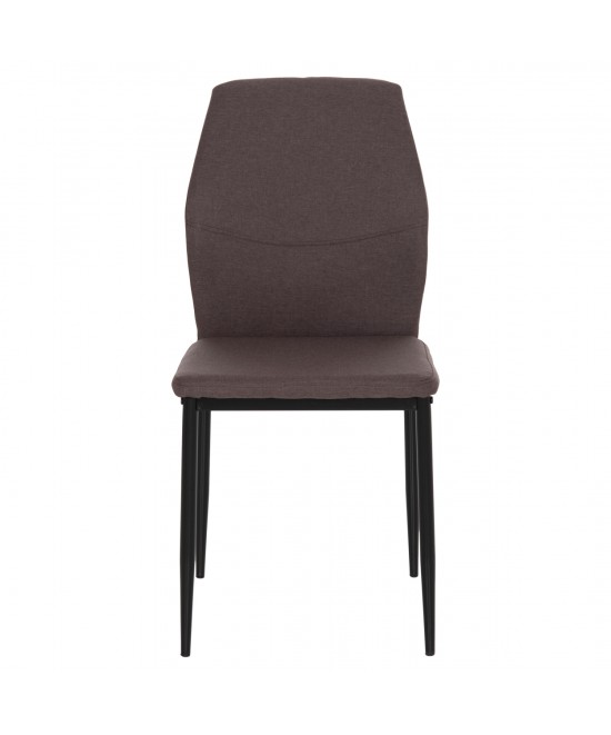 ΚΑΡΕΚΛΑ ΤΡΑΠΕΖΑΡΙΑΣ DIAZ HM18346.03 ΚΑΦΕ ΥΦΑΣΜΑ-ΜΕΤΑΛΛΙΚΑ ΠΟΔΙΑ ΜΑΥΡΑ 43x52x87Υεκ.