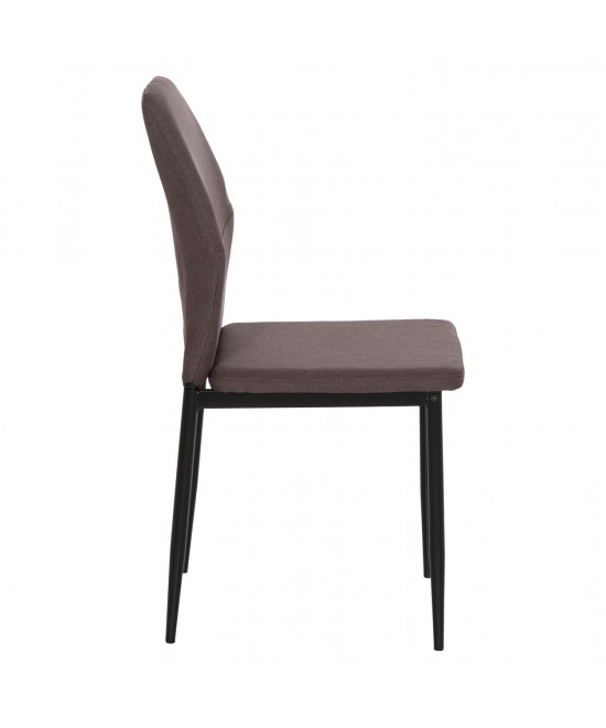 ΚΑΡΕΚΛΑ ΤΡΑΠΕΖΑΡΙΑΣ DIAZ HM18346.03 ΚΑΦΕ ΥΦΑΣΜΑ-ΜΕΤΑΛΛΙΚΑ ΠΟΔΙΑ ΜΑΥΡΑ 43x52x87Υεκ.