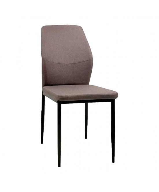 ΚΑΡΕΚΛΑ ΤΡΑΠΕΖΑΡΙΑΣ DIAZ HM18346.03 ΚΑΦΕ ΥΦΑΣΜΑ-ΜΕΤΑΛΛΙΚΑ ΠΟΔΙΑ ΜΑΥΡΑ 43x52x87Υεκ.