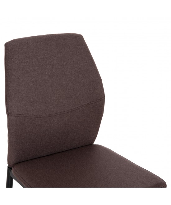 ΚΑΡΕΚΛΑ ΤΡΑΠΕΖΑΡΙΑΣ DIAZ HM18346.03 ΚΑΦΕ ΥΦΑΣΜΑ-ΜΕΤΑΛΛΙΚΑ ΠΟΔΙΑ ΜΑΥΡΑ 43x52x87Υεκ.