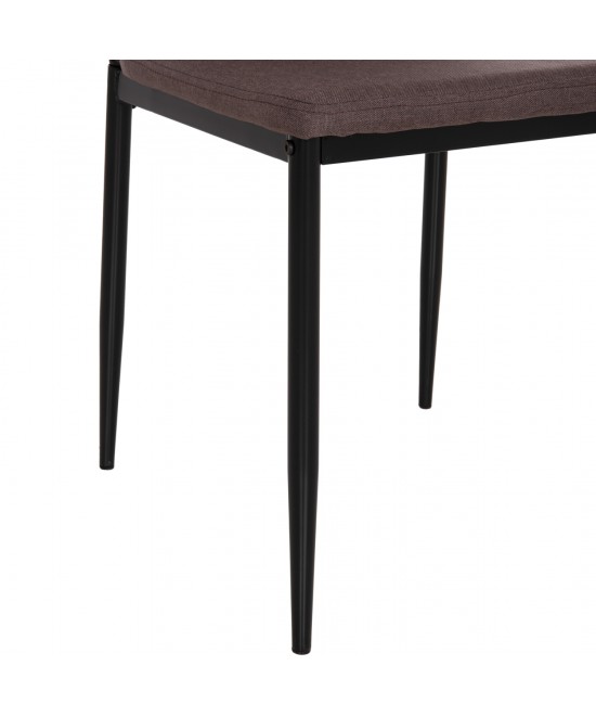 ΚΑΡΕΚΛΑ ΤΡΑΠΕΖΑΡΙΑΣ DIAZ HM18346.03 ΚΑΦΕ ΥΦΑΣΜΑ-ΜΕΤΑΛΛΙΚΑ ΠΟΔΙΑ ΜΑΥΡΑ 43x52x87Υεκ.