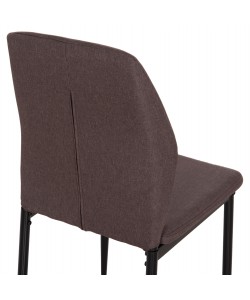 ΚΑΡΕΚΛΑ ΤΡΑΠΕΖΑΡΙΑΣ DIAZ HM18346.03 ΚΑΦΕ ΥΦΑΣΜΑ-ΜΕΤΑΛΛΙΚΑ ΠΟΔΙΑ ΜΑΥΡΑ 43x52x87Υεκ.