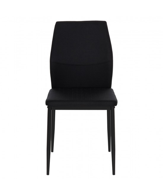 ΚΑΡΕΚΛΑ ΤΡΑΠΕΖΑΡΙΑΣ DIAZ HM18346.02 ΜΑΥΡΟ ΥΦΑΣΜΑ & ΜΕΤΑΛΛΙΚΑ ΠΟΔΙΑ 43x52x87Υεκ.