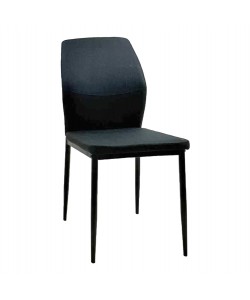 ΚΑΡΕΚΛΑ ΤΡΑΠΕΖΑΡΙΑΣ DIAZ HM18346.02 ΜΑΥΡΟ ΥΦΑΣΜΑ & ΜΕΤΑΛΛΙΚΑ ΠΟΔΙΑ 43x52x87Υεκ.