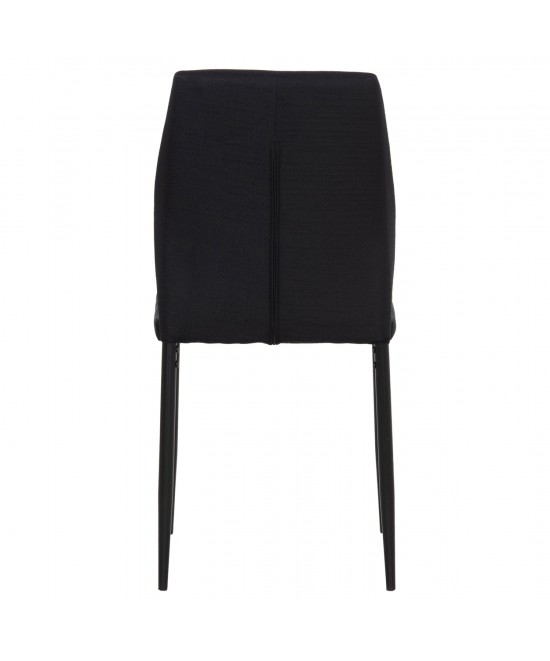 ΚΑΡΕΚΛΑ ΤΡΑΠΕΖΑΡΙΑΣ DIAZ HM18346.02 ΜΑΥΡΟ ΥΦΑΣΜΑ & ΜΕΤΑΛΛΙΚΑ ΠΟΔΙΑ 43x52x87Υεκ.