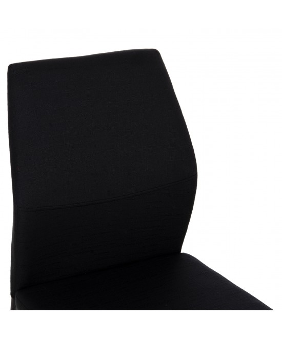 ΚΑΡΕΚΛΑ ΤΡΑΠΕΖΑΡΙΑΣ DIAZ HM18346.02 ΜΑΥΡΟ ΥΦΑΣΜΑ & ΜΕΤΑΛΛΙΚΑ ΠΟΔΙΑ 43x52x87Υεκ.